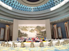 G20峰会主会场背景及场地用布均由美家美户壁布提供